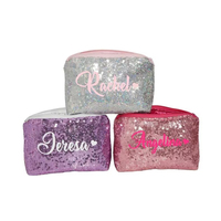 Pochette de maquillage de soirée à paillettes pour femmes en gros Sac à main de voyage pour la beauté Sac à cosmétiques à paillettes