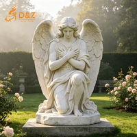 Taidian — pierre en granit blanc, amulette en pierre brute sculptée d'ange, commémoratifs de marbre