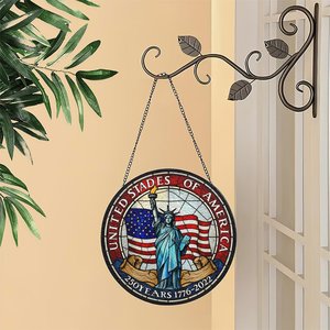 Pendentif attrape-soleil en vitrail, décoration pour le 250e anniversaire des États-Unis 1776-2022 - Product Image 1