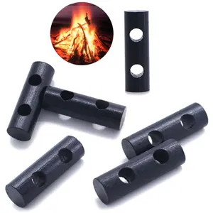 Kongbo 8*26mm Small Ferro Rod Toggle Hole Drilled Flint Fire Starter for Paracord Bracelet or Necklace Survival Tool
