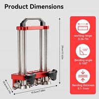 Rodillo Industrial para Chapa Metálica DIY, Dobladora de Metal de 2 Estaciones con Rango de Doblado de 0-100, Herramienta Ligera Personalizable ODM