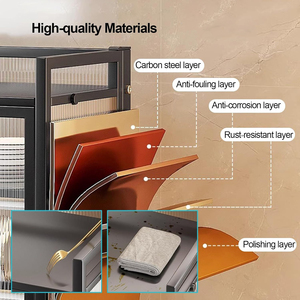 Wholesale Price Large Capacity <b>Kitchen</b> <b>Storage</b> Cabinet Multi-layer Bowls Dishes <b>Storage</b> Shelf Dustproof <b>Cupboard</b> with Doors - Product Image 6