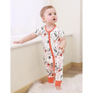 Mameluco de Bambú para Bebé, Unisex, Manga Corta, Ropa de Dormir, 3-24 Meses, Mono de Punto Transpirable - Product Image 4