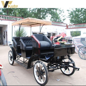 Calèche électrique panoramique à double rangée de sièges multiples pour sites touristiques, calèche de tourisme à quatre roues - Product Image 1