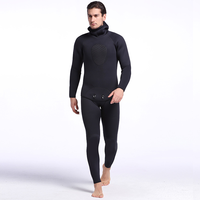 Combinaison de plongée DIVESTAR noire unisexe grande taille, longue, en néoprène, épaisseur 5 mm/7 mm, respirante, anti-UV, imperméable