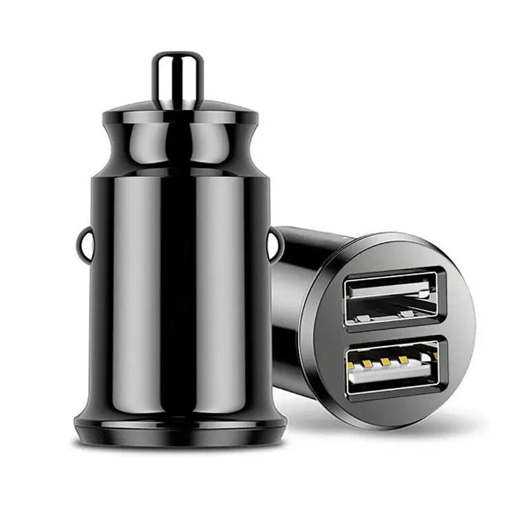 Cargador USB Dual 3.1A para coche, adaptador de carga rápida para teléfono inteligente iPhone Samsung