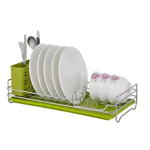 Dish Drainer-Green Premium Stainless Steel Multi-Functional Dish Drying Rack