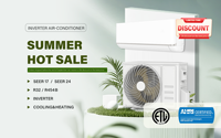 AC Mini Split Inverter Tipe R454B 24 SEER ETL Approved, Panas dan Dingin, 12000 BTU 1 Ton untuk Rumah