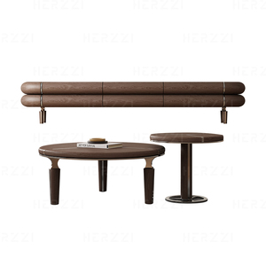 โต๊ะกลางไม้สไตล์โมเดิร์นสำหรับห้องนั่งเล่น ใช้เป็นโต๊ะน้ำชาและโต๊ะวางทีวี - Product Image 1