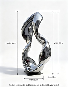 Grande sculpture circulaire moderne en acier inoxydable poli, ajourée, résistante aux intempéries, pour extérieur, jardin, parc - Product Image 5