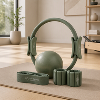 Kit de Pilates antidérapant OEM ODM 5 pièces avec ballon, anneau, bande de résistance et poids de cheville – Vente en gros