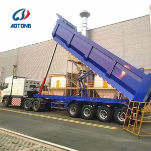 Remorque à trois essieux Aotong, capacité de charge lourde de 60 à 80 tonnes, remorque à benne hydraulique latérale, camion à benne <span class=keywords><strong>arrière</strong></span>, semi-remorque - Product Image 2