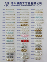 Perlas de Vidrio Barrocas al por Mayor, Perlas de Imitación con Orificio Vertical Completo en Forma de Patata Plana para la Fabricación de Joyas
