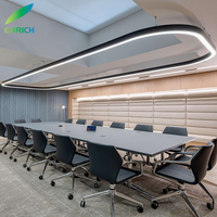 Rectangle Pendentif lumières Linkable Plafond Suspension Lampe Led Lumière Linéaire Pour Bureau Centre Commercial Supermarché