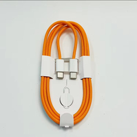 Nouveau Câble USB Tressé en Nylon Orange de 0,9 m (3 PI) 60 W PD Type C vers Type C pour Charge Rapide et Transfert de Données Universel pour iPhone 14 15 16 17 Pro Max