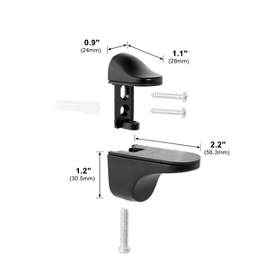 Có thể điều chỉnh hợp kim kẽm nổi tường Kệ hỗ trợ kim loại kệ clip cho thủy tinh hoặc đồ nội thất bằng gỗ Kệ kết nối phụ kiện - Product Image 3