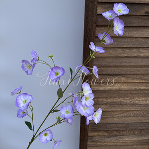 Fleur artificielle en soie de bégonia à tige unique Jinxi, blanche, rose, rouge, bleue, violette, pour la décoration de la maison et des mariages - Product Image 4