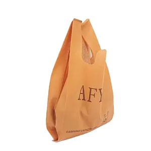 Foldable Shopping Bag Wholesale High Quality Simple Non-woven Fabric Foldable T-shirt Shopping Bag