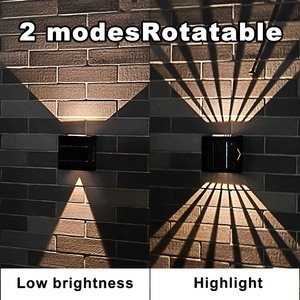 Appliques Murales Extérieures Modernes Étanche Haut et Bas à Énergie Solaire LED pour Clôture ou Fixation Murale - Product Image 6