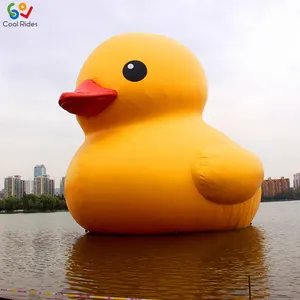 热卖巨型充气橡皮鸭黄色游泳池充气鸭出售
