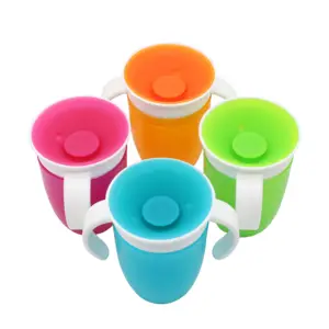 Toddler feeding supplies Spill proof 360 sucking and drinking baby drinking water training cup with handle
