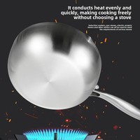 Casserole moderne en acier inoxydable KENGQ avec revêtement antiadhésif en céramique et couvercle en verre, capacité de 1 à 2 L pour cuisinières à gaz et à induction