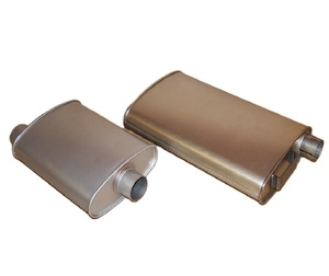 Silencieux d'échappement 2.75 ", résonateur silencieux de performance traversant, camion (entrée/sortie 2.75") - Product Image 4