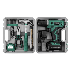 Kit obeng bor peralatan listrik profesional DIY 12V Peralatan bengkel mekanik Set peralatan perbaikan rumah Hard Case OEM ODM - Product Image 2