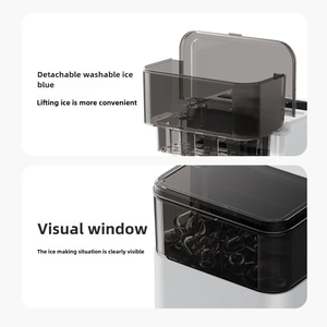 Nueva Máquina de <span class=keywords><strong>Hielo</strong></span> Eléctrica de Escritorio, Multifuncional, Pequeña, Automática, para el Hogar, Cocina, Oficina, Portátil - Product Image 5