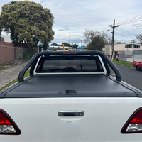 Couvre-benne à rouleaux rétractable en aluminium dur, étanche et verrouillable pour Mitsubishi L200 Mazda BT50 Ranger Navara (sans perçage)