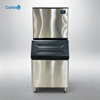 Machine à glaçons en cubes à refroidissement par air, production élevée de glace par jour, alarme de manque d'eau, pour bars et grands cafés
