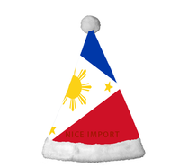 Chapeaux de Noël à la mode avec drapeau des Philippines, confortables et en peluche, pour adultes, pour les fêtes de Noël et du Nouvel An