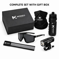 Kit de cyclisme OEM ODM personnalisé avec logo et options de couleur, comprenant des lunettes de soleil, une bouteille d'eau et un éclairage de vélo pour la pratique du cyclisme