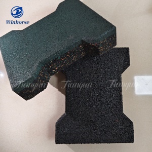 Pavés durables de brique en caoutchouc d'os de chien pour les stalles stables de plancher de cheval étables passerelles de grange antidérapantes absorbant les chocs qui respecte l'environnement - Product Image 5