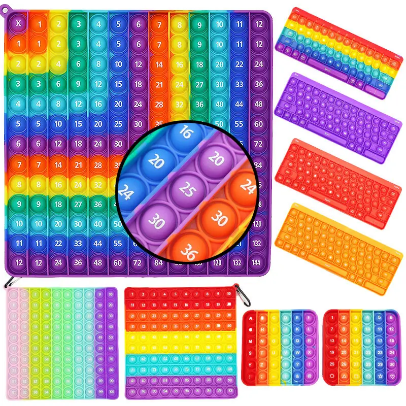 All'ingrosso bambino educativo bolla Pop Fidget It giocattolo moltiplicazione pop gioco da tavolo, alfabeto, 1-100 tavolo da tavolo