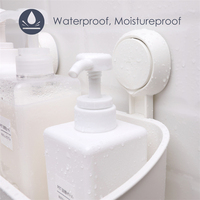 Ventouse solide de style moderne sans perçage étagère de panier de douche en plastique amovible coin pratique pour les hôtels salles de bains