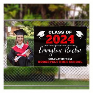 ของตกแต่งผนังงานเลี้ยงฉลองสำเร็จการศึกษาปี 2025 ป้ายแบนเนอร์สำเร็จการศึกษาสำหรับตกแต่งภายในและภายนอกอาคาร ของชำร่วยงานรับปริญญา - Product Image 1