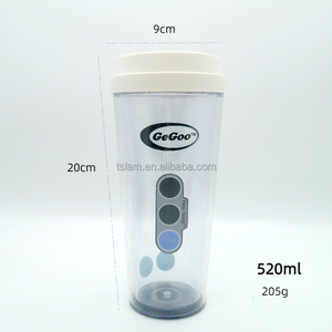 420ml 520ml Reusable Water Bottles Travel <b>Mug</b> Multi-style Plastic Bottle <b>Double</b> <b>Wall</b> Coffee <b>Mug</b> with Temperature Display - Product Image 3
