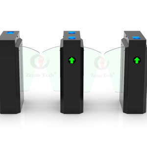Zento Brushed Anti-Tailgating QR Code Escaneo Acceso de doble dirección Color Slecting Flap Gate Torniquete Barrera - Product Image 1