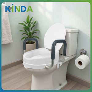 Cojín para asiento de inodoro con pasamanos, aumentador de altura para ancianos y mujeres embarazadas, dispositivo de rehabilitación y cuidado. - Product Image 4