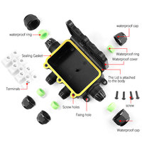 Boîte de jonction monobloc 5 voies pour éclairage électrique extérieur/externe 1 entrée 4 sorties LED Strip Light Wire Connector IP68