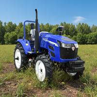 Trattore Agricolo Economico 4x4 con Motore Diesel Weichai e Cambio, Rasaerba, Rimorchio per Tronchi e Gru per Uso Agricolo