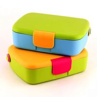Boîte à lunch pour enfants, mignonne, étanche, de qualité alimentaire, portable, pour étudiants, boîte à bento isolée, sans BPA, 1200 ml, 5 compartiments, en plastique
