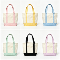 Sac fourre-tout mini en toile BFYS personnalisé avec broderie, contraste de couleurs, empiècements en coton, poche extérieure, idéal comme souvenir ou cadeau