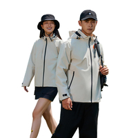 Forro de chaqueta de concha suave, tela de malla, impermeable, ligera, para senderismo, con capucha, chaqueta de primavera con capucha desmontable