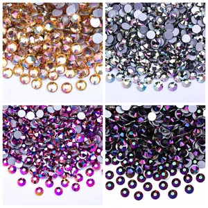 Juli Factory High Quality AB Color Flat Back Diamond Shape Non Hot Fix Crystal Rhinestone For DIY Bags Garment Nail Art Shoes