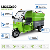 Triciclo de Limpieza DIKE LB3CX600 con Capacidad de Carga de 700 kg y Velocidad Máxima de 25 km/h para Limpieza de Vías Urbanas