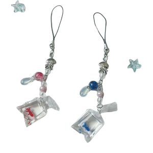 Tatlı Y2K balık telefonu anahtarlık telefon kılıfı Charm kolye cep kordon sevimli boncuklu cep telefonu askısı çanta anahtarlık takı hediye - Product Image 1