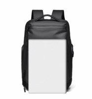 Tas Ransel Komputer Pria Outdoor Bahan Polyester Anti Air dengan Ritsleting untuk Kantor Bisnis Gaya Korea