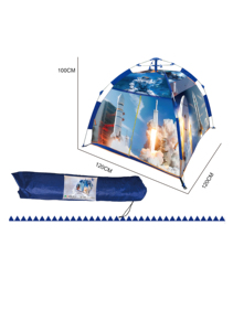 Tente de jeu pop-up à thème spatial pour enfants, parc de jeu avec tapis, maison de jeu, lit de repos et sac de transport pour enfant - Product Image 2